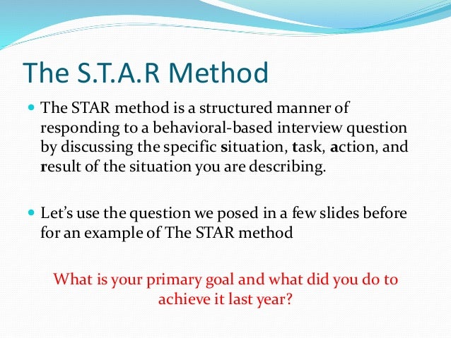 interview star method