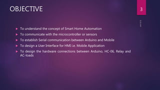 SMART HOME AUTOMATION USING MOBILE APPLICATION | PPTX