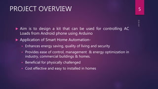 SMART HOME AUTOMATION USING MOBILE APPLICATION | PPTX