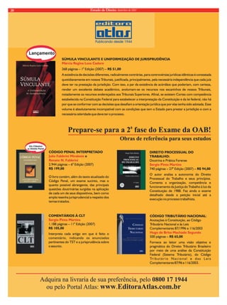 20 Estado de Direito, dezembro de 2007 
