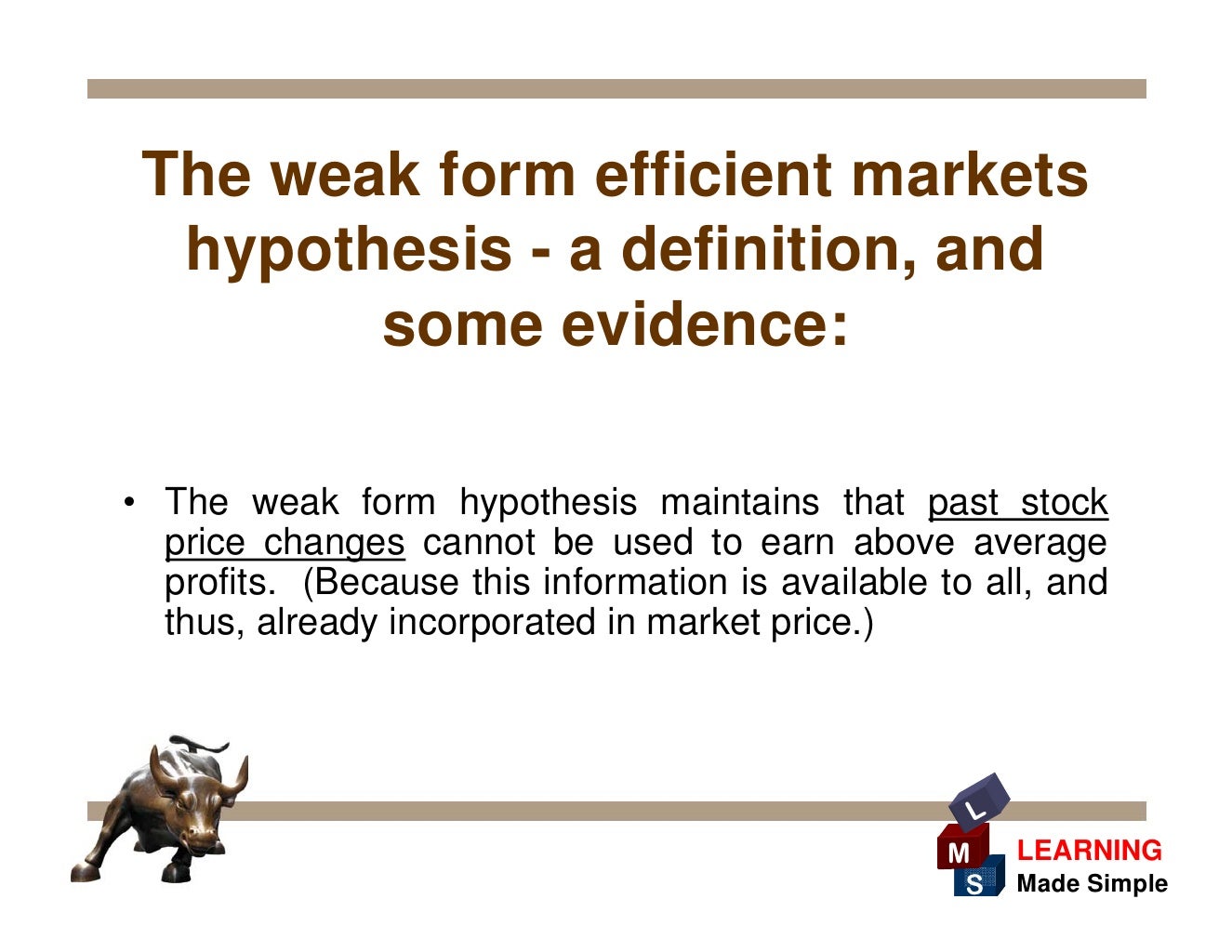 Efficient Market Hypothesis
