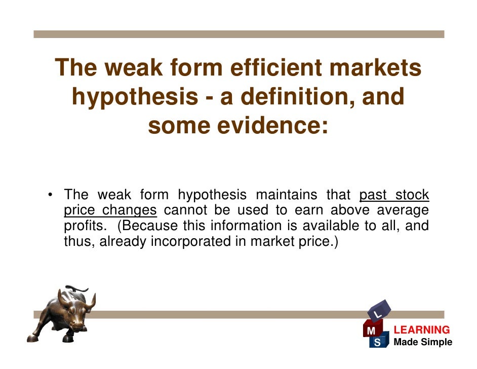 efficient market hypothesis form hypothesis definition