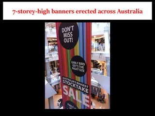 7-storey-high banners erected across Australia
 