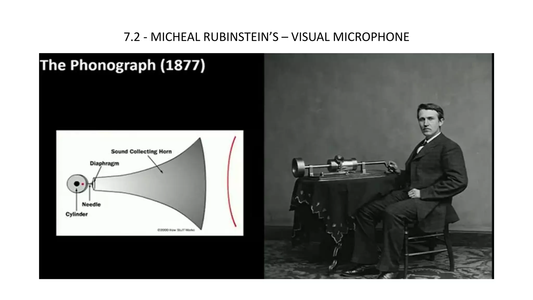 7.2 - MICHEAL RUBINSTEIN’S – VISUAL MICROPHONE
 