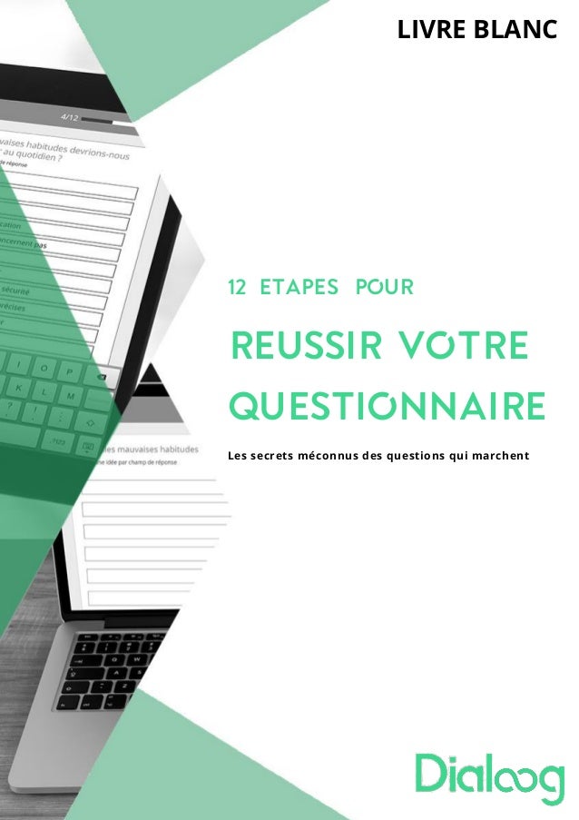 12 etapes pour reussir votre questionnaire Livre blanc dialoog