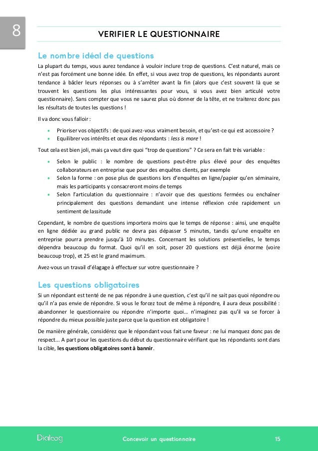 Exemple De Questionnaire Pour Une Entreprise  Le Meilleur Exemple