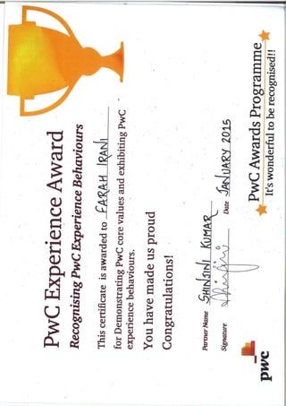Farah Irani_PwC Experience award (1)