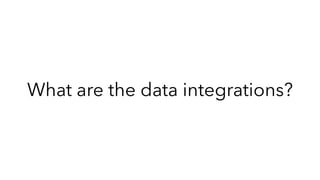 What are the data integrations?
 