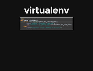 virtualenv
 