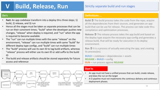 12 factor app - Core Guidelines To Cloud Ready Solutions | PDF