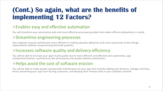 12 factor app - Core Guidelines To Cloud Ready Solutions | PDF