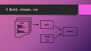 V. Build, release, run
 