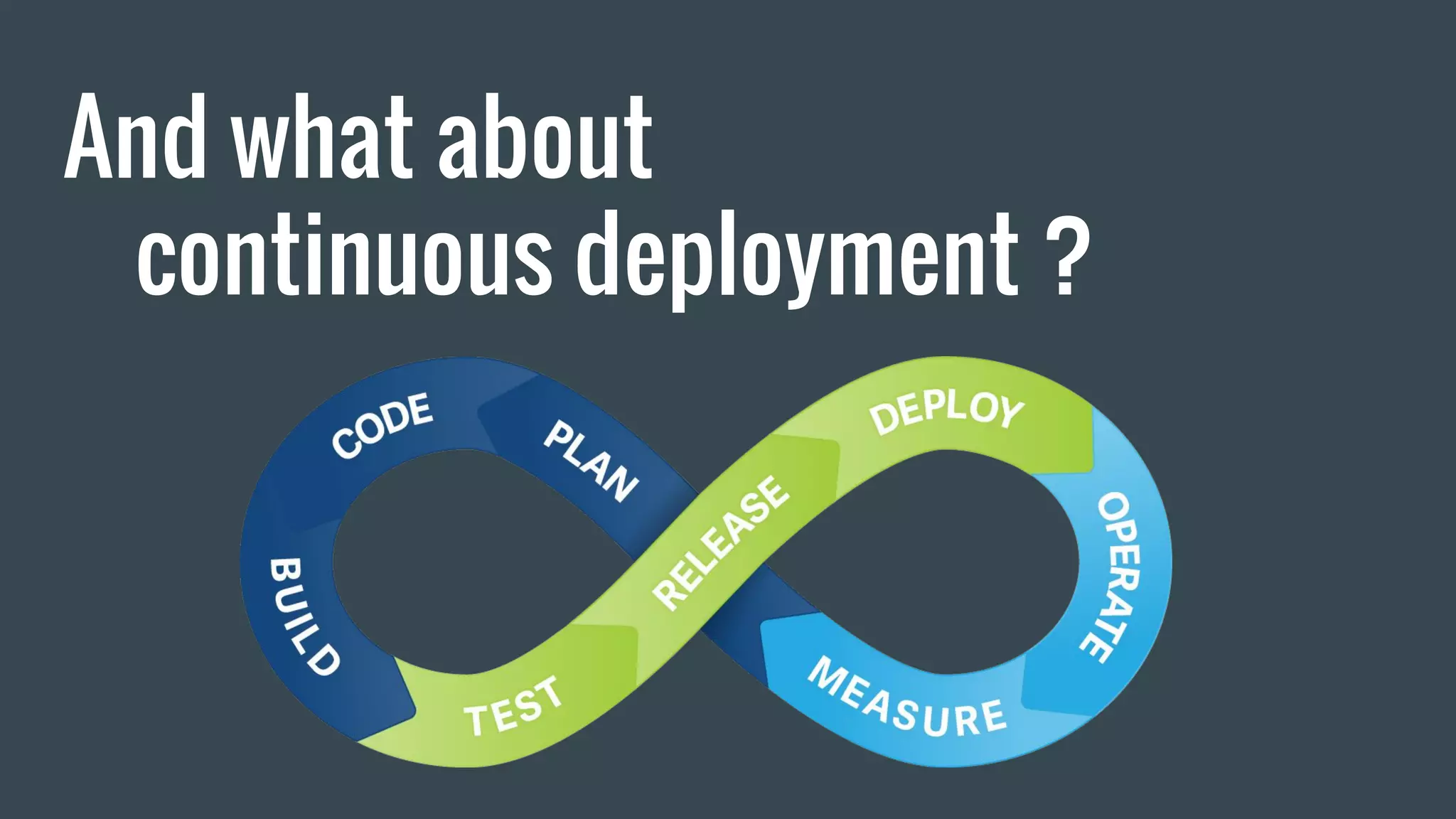And what about
continuous deployment ?
 