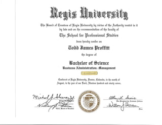 Regis Diploma