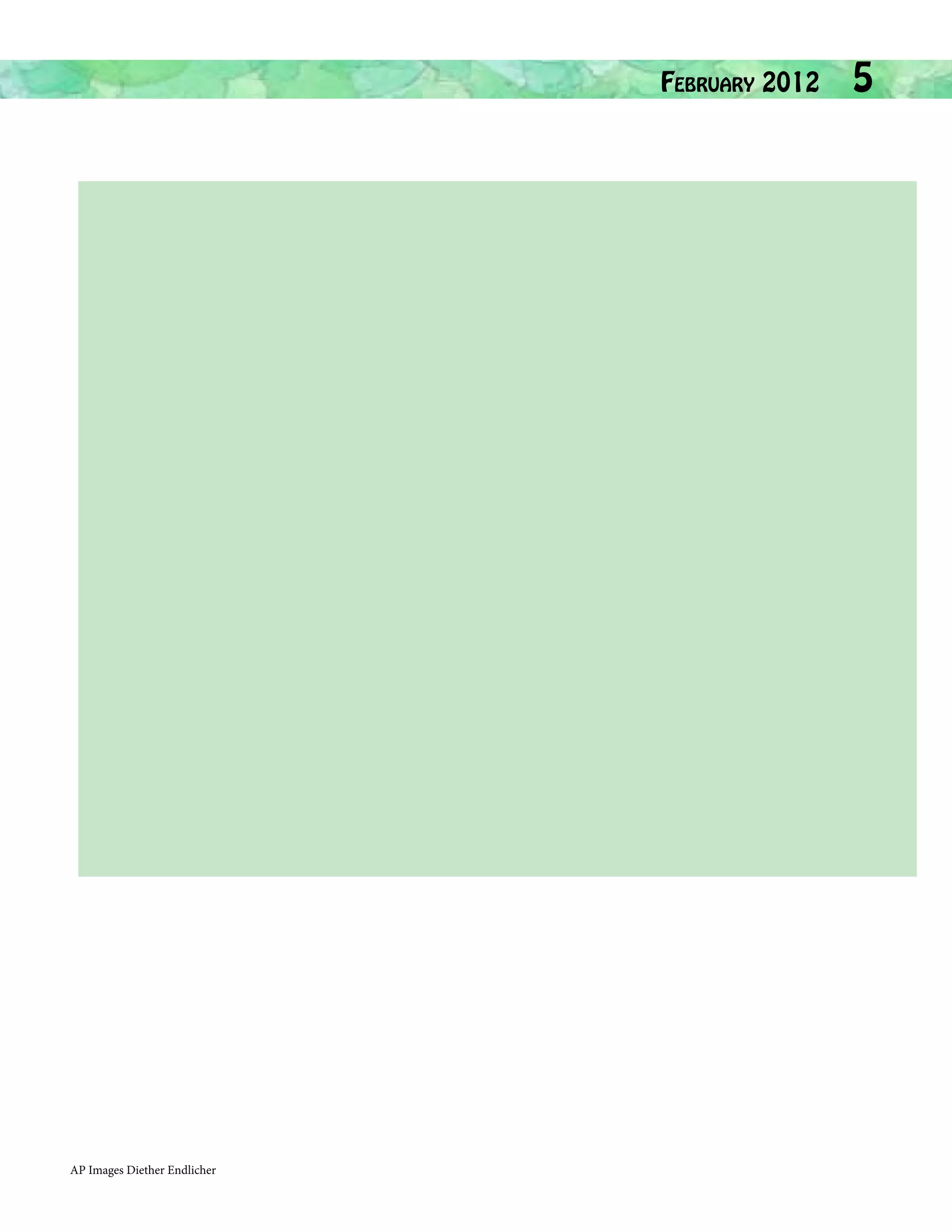 AP Images Diether Endlicher

February 2012

5

 