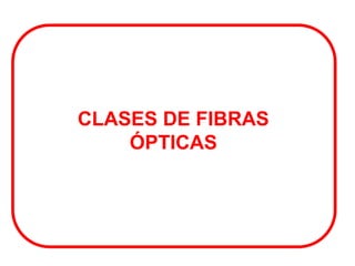 CLASES DE FIBRAS
ÓPTICAS

 