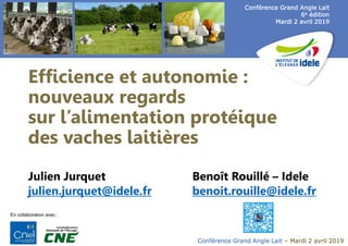 [#GALait]     Efficience et autonomie : nouveaux regards sur l’alimentation protéique des vaches laitières