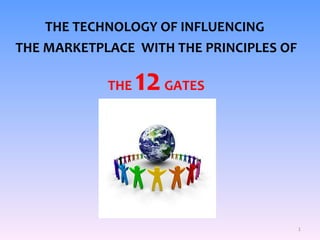THE TECHNOLOGY OF INFLUENCING THE MARKETPLACE   WITH THE PRINCIPLES OF THE  12  GATES 