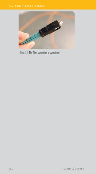 |5. Fiber Optic Cables
|66 1.800.ANIXTER
Step 24: The fiber connector is completed.
 