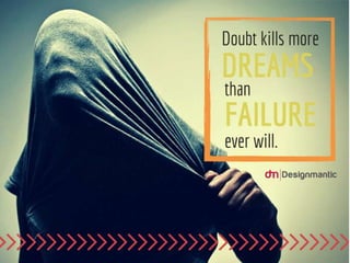 Doubt kills more dreams than failure ever will.
 