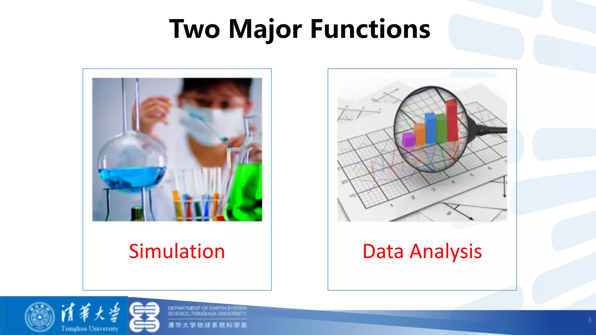 Simulation Data Analysis
Two Major Functions
3
 