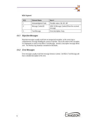 1.2 Hl7 Interface Specification | PDF