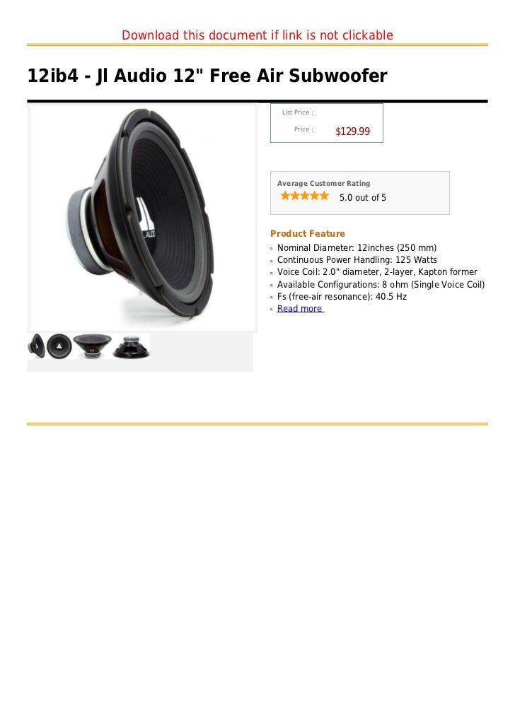 jl audio 12 inch marine subwoofer