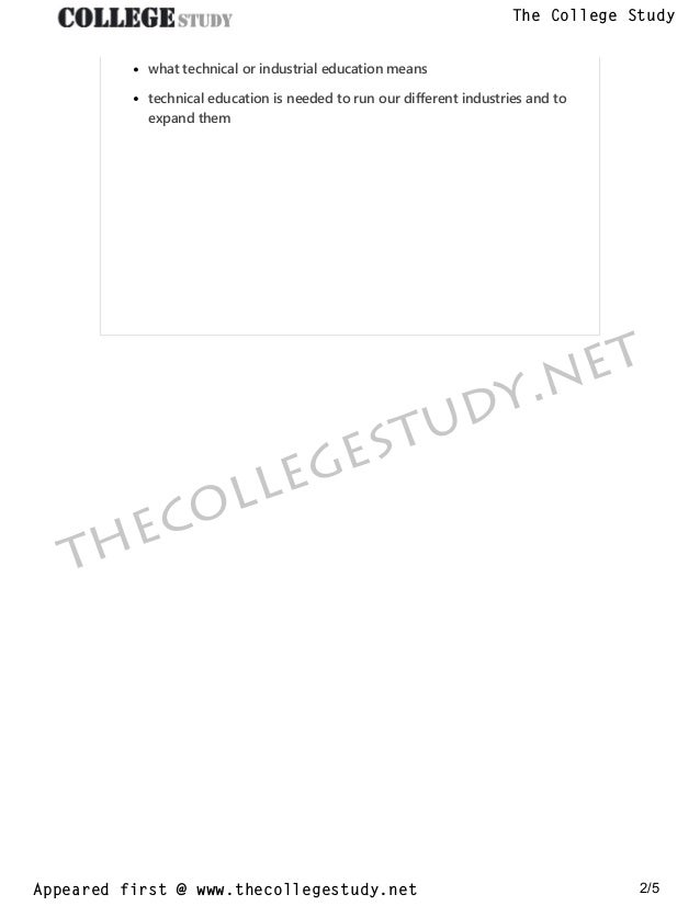 essay on technical education