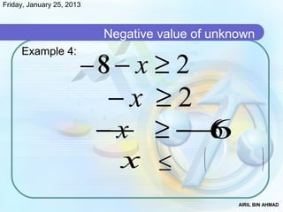 Unknown Examples Math NOTE MATH FORM 3 - 12 inequality equations | PPS