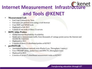 Internet Measurements Infrastructure at KENET | PDF