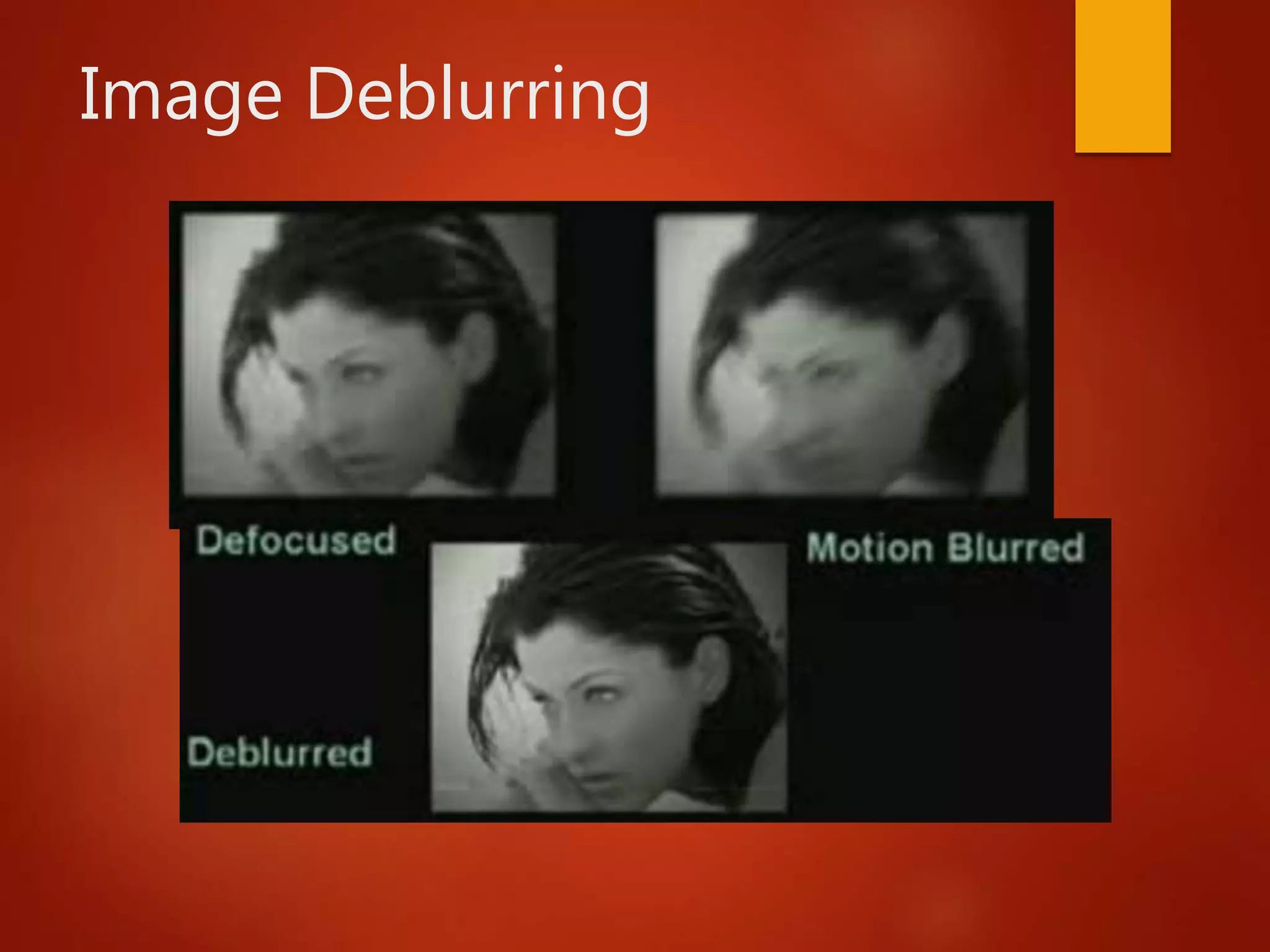 Image Deblurring
 