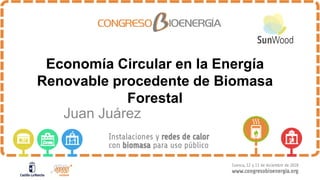 Economía Circular en la Energía
Renovable procedente de Biomasa
Forestal
Juan Juárez
 