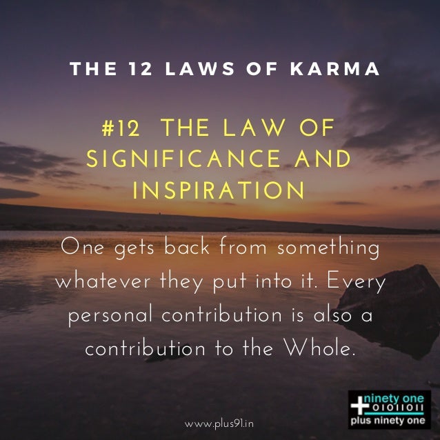 12 laws of karma