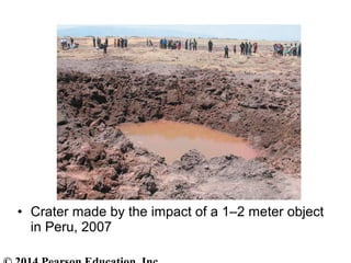 • Crater made by the impact of a 1–2 meter object
in Peru, 2007
 
