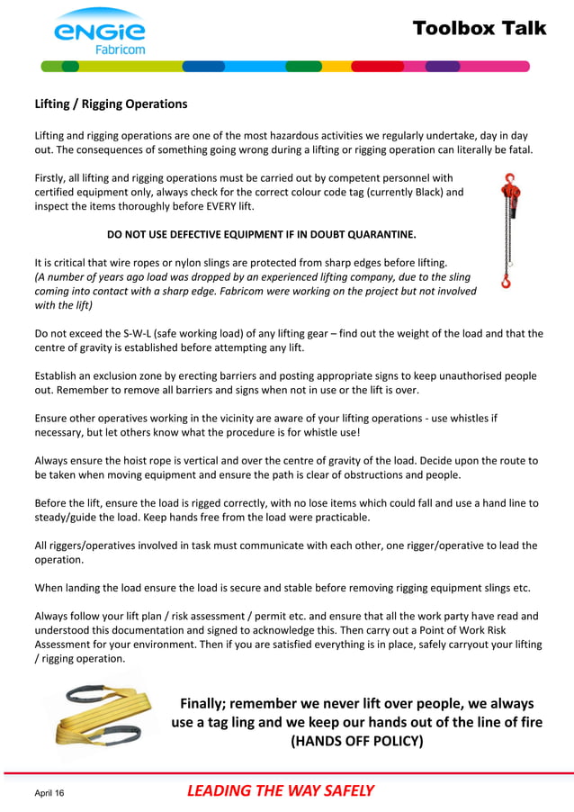 12 lifting rigging operations PDF