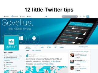 12 little Twitter tips
 
