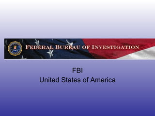 FBI United States of America 