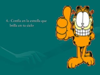 4.- Confía en la estrella que brilla en tu cielo 
