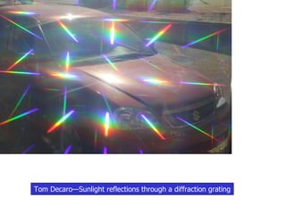 HW Question Tom Decaro—Sunlight reflections through a diffraction grating 