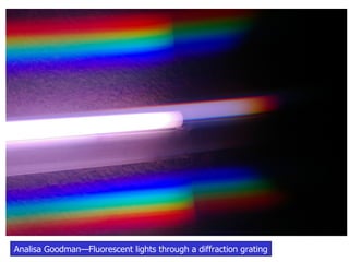 Analisa Goodman—Fluorescent lights through a diffraction grating 