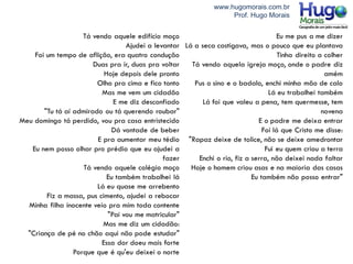 www.hugomorais.com.br
Prof. Hugo Morais
 