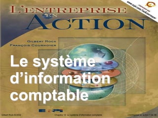 Gilbert Rock © 2002 Chapitre 12 Le système d’information comptable L’entreprise en action 1 de 34
Le système
d’information
comptable
 