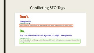 Conflicting SEO Tags