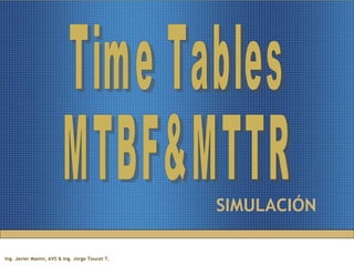 SIMULACIÓN Time Tables MTBF&MTTR 