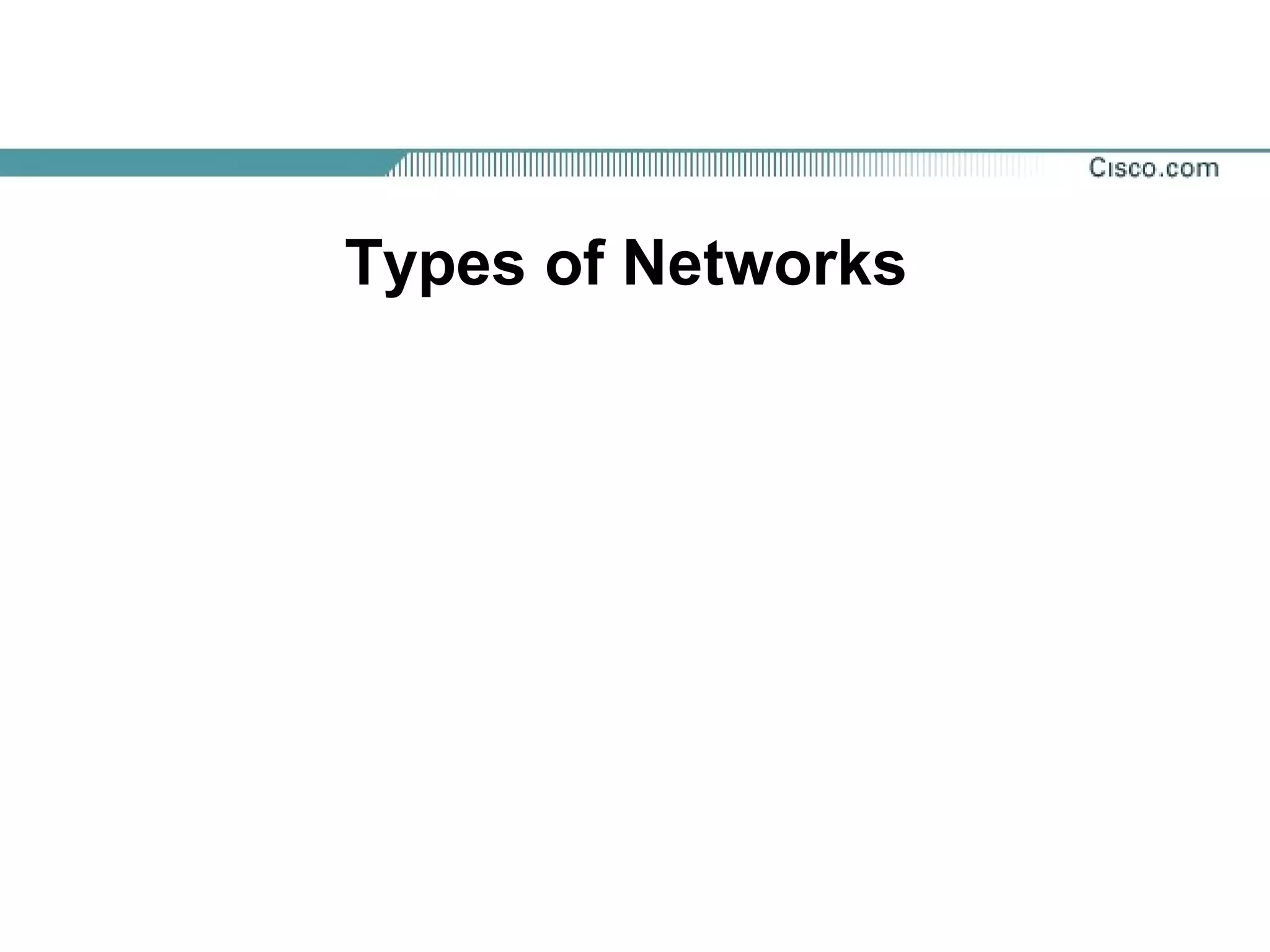 Types of Networks
 