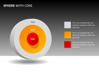 SPHERE  WITH CORE TEXT TEXT TEXT This is an example text. Go ahead an replace it with your own text.  This is an example text. Go ahead an replace it with your own text.  This is an example text. Go ahead an replace it with your own text.  