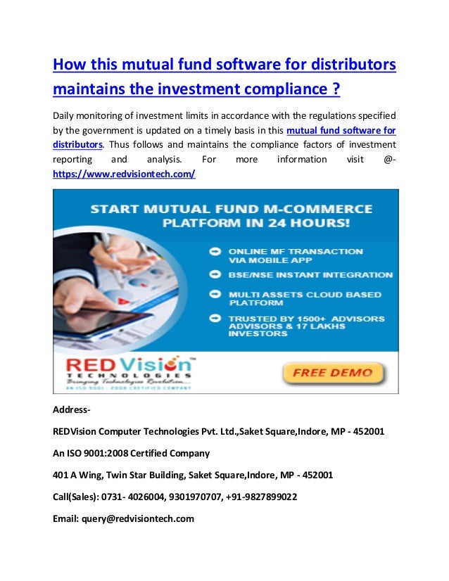 How This Mutual Fund Software For Distributors Maintains The Investme