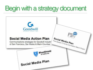 Begin with a strategy document
 