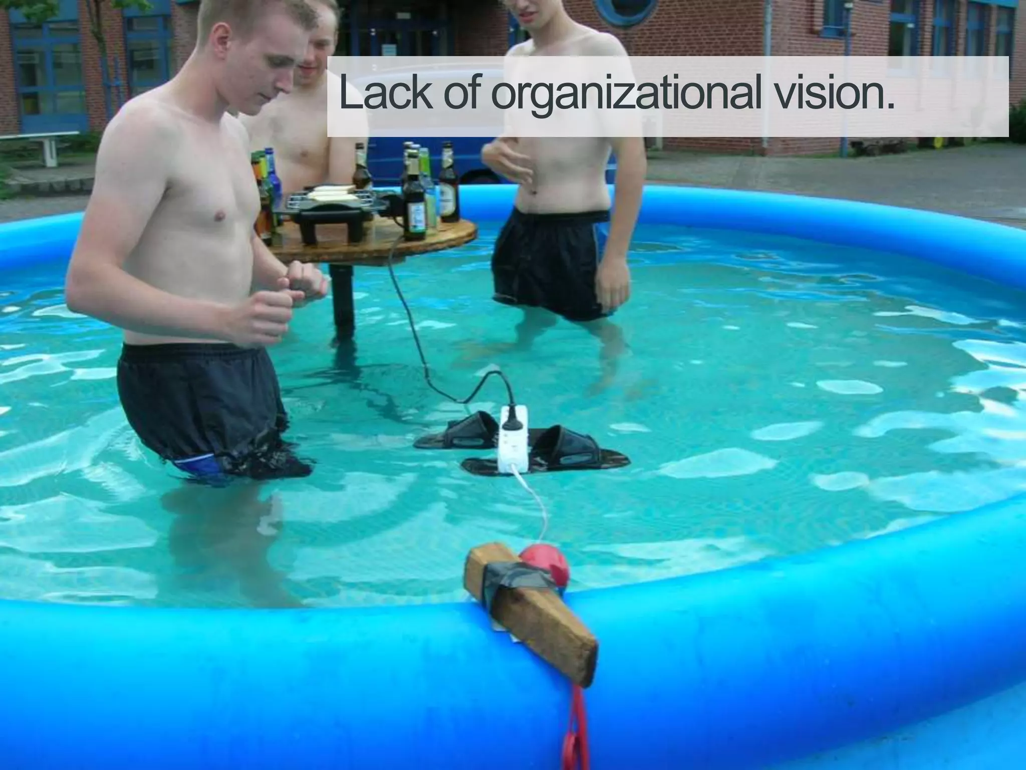 Lack of organizational vision.
 