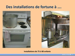 Des installations de fortune à ….




          Installations de 75 à 80 enfants
                                             Québec en Forme   3
 